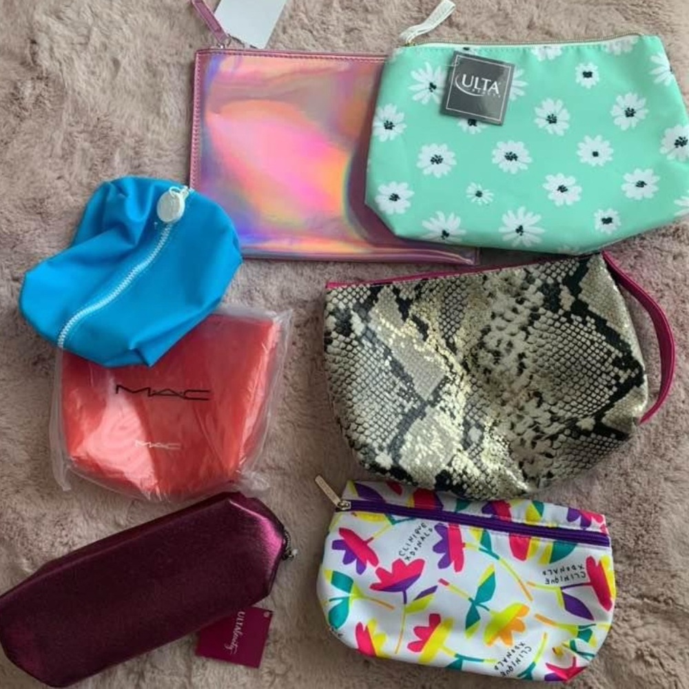 Various Makeup Bags (MAC, Drunk Elephant, Clinique)